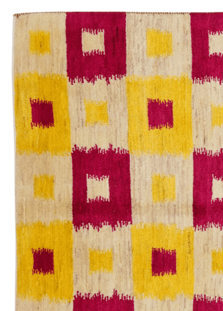 Rizbaf — Hand-knotted, 144x207 cm, Yellow, 100% Virgin Wool | View 3
