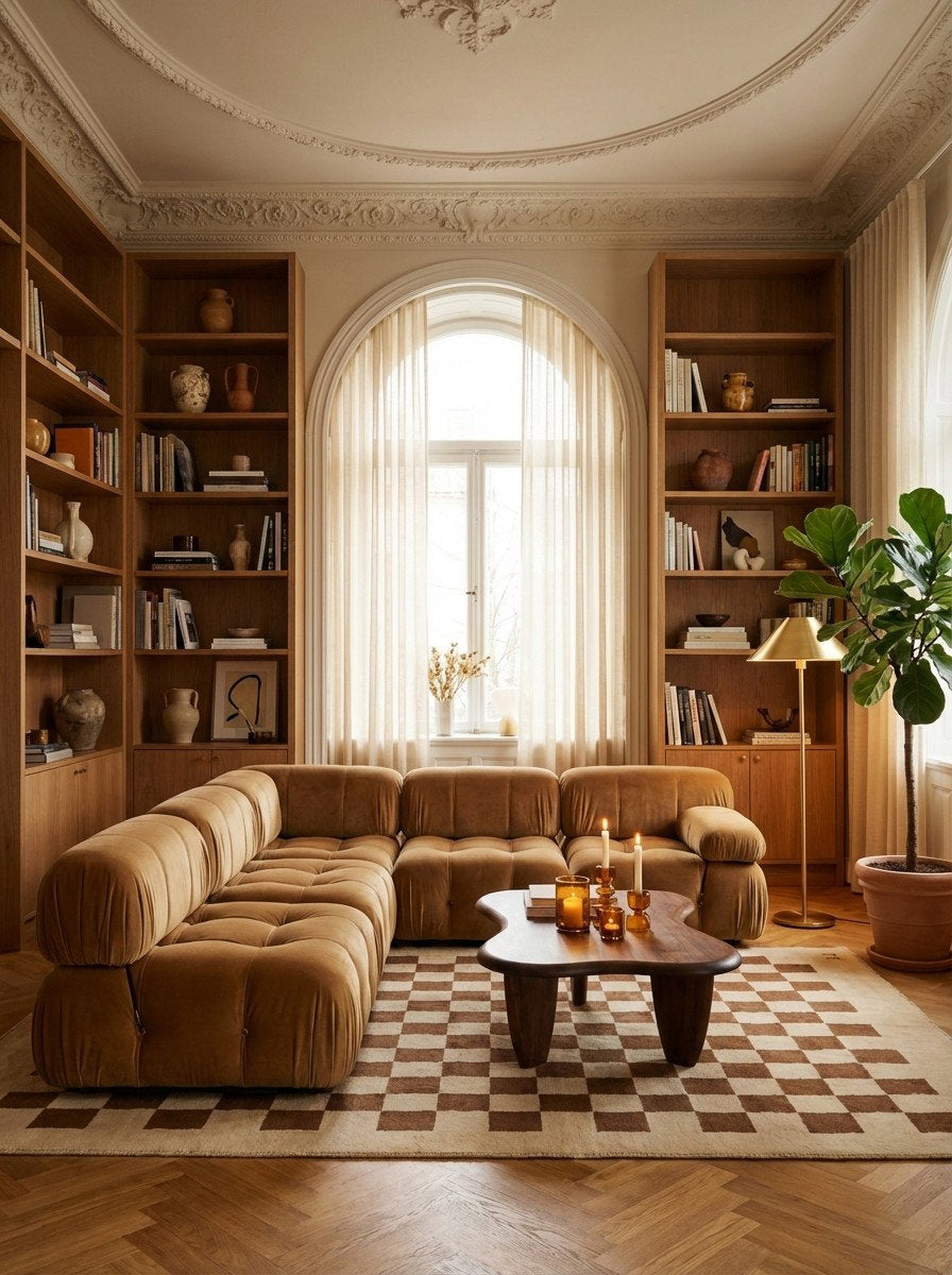 Rizbaf — Handgefertigt, 230x178 cm, Bunt, 100% Virgin Wool | Back view