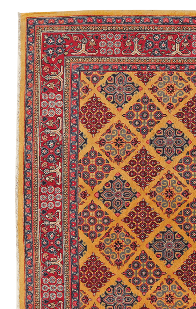 Sarough — Hand-knotted, 128x207 cm, Orange, 100% Virgin Wool | View 3