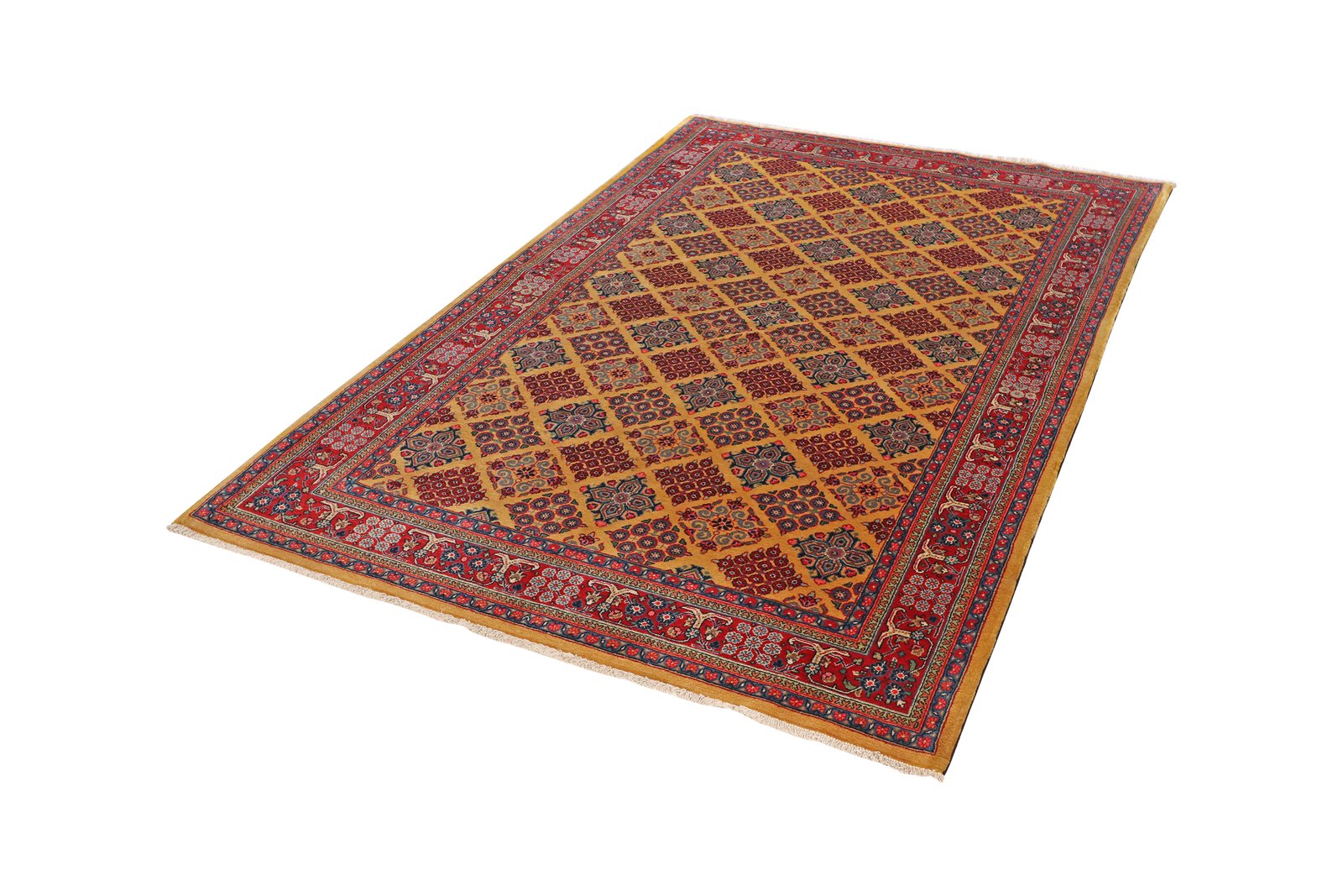 Sarough — Hand-knotted, 128x207 cm, Orange, 100% Virgin Wool | View 5