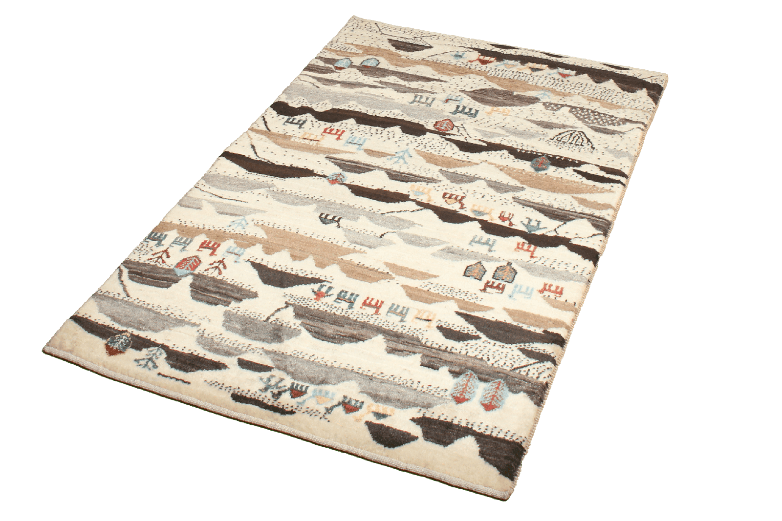 Rizbaf — Hand-knotted, 84x131 cm, Beige, 100% Virgin Wool | View 5
