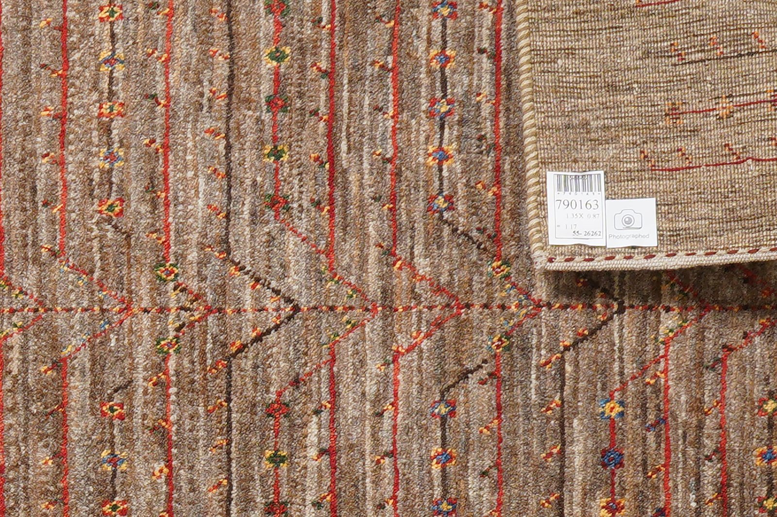 Rizbaf — Hand-knotted, 87x135 cm, Brown, 100% Virgin Wool | View 6