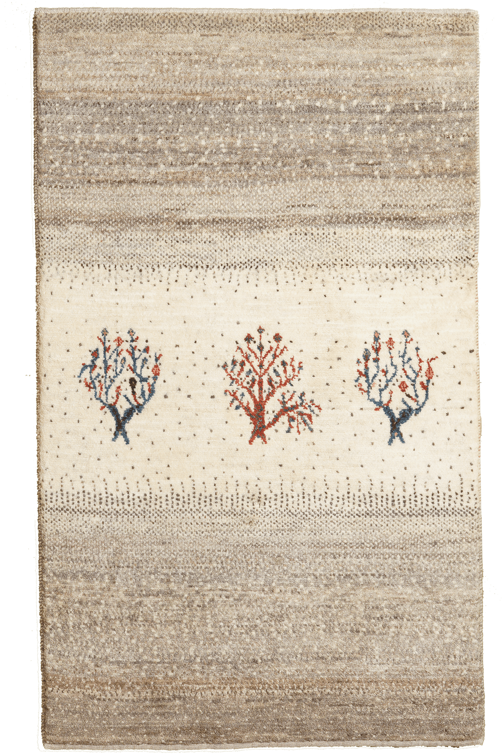 Rizbaf — Hand-knotted, 78x130 cm, Beige, 100% Virgin Wool | Main view