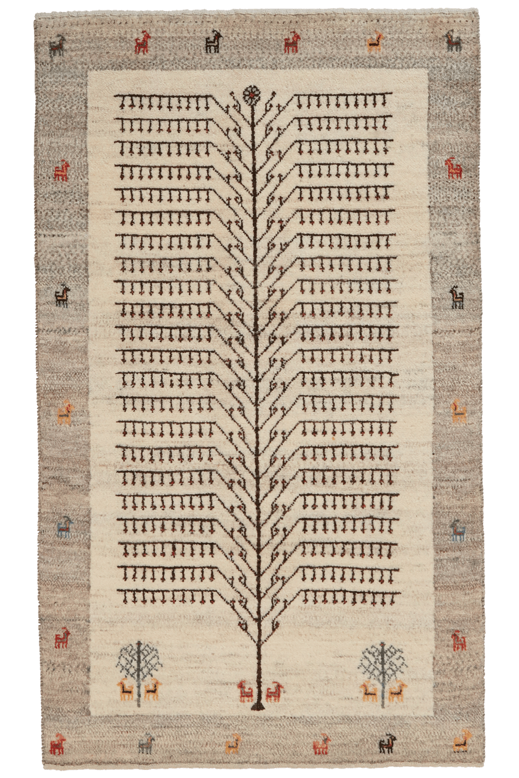 Rizbaf — Hand-knotted, 78x133 cm, Beige, 100% Virgin Wool | Main view