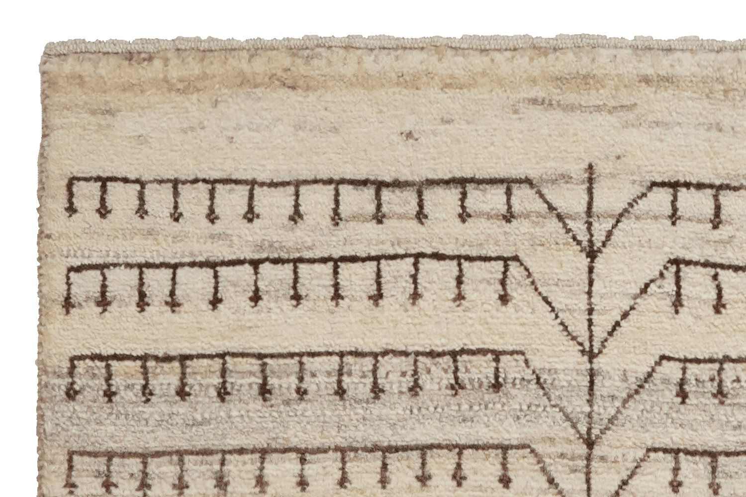 Rizbaf — Hand-knotted, 80x128 cm, Beige, 100% Virgin Wool | View 3