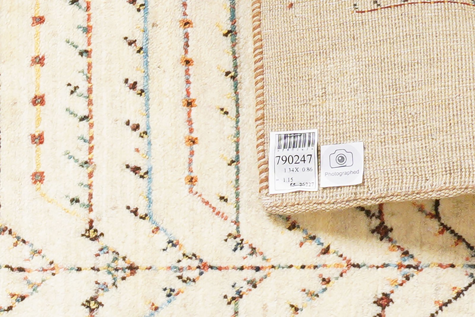 Rizbaf — Hand-knotted, 86x134 cm, Beige, 100% Virgin Wool | View 6
