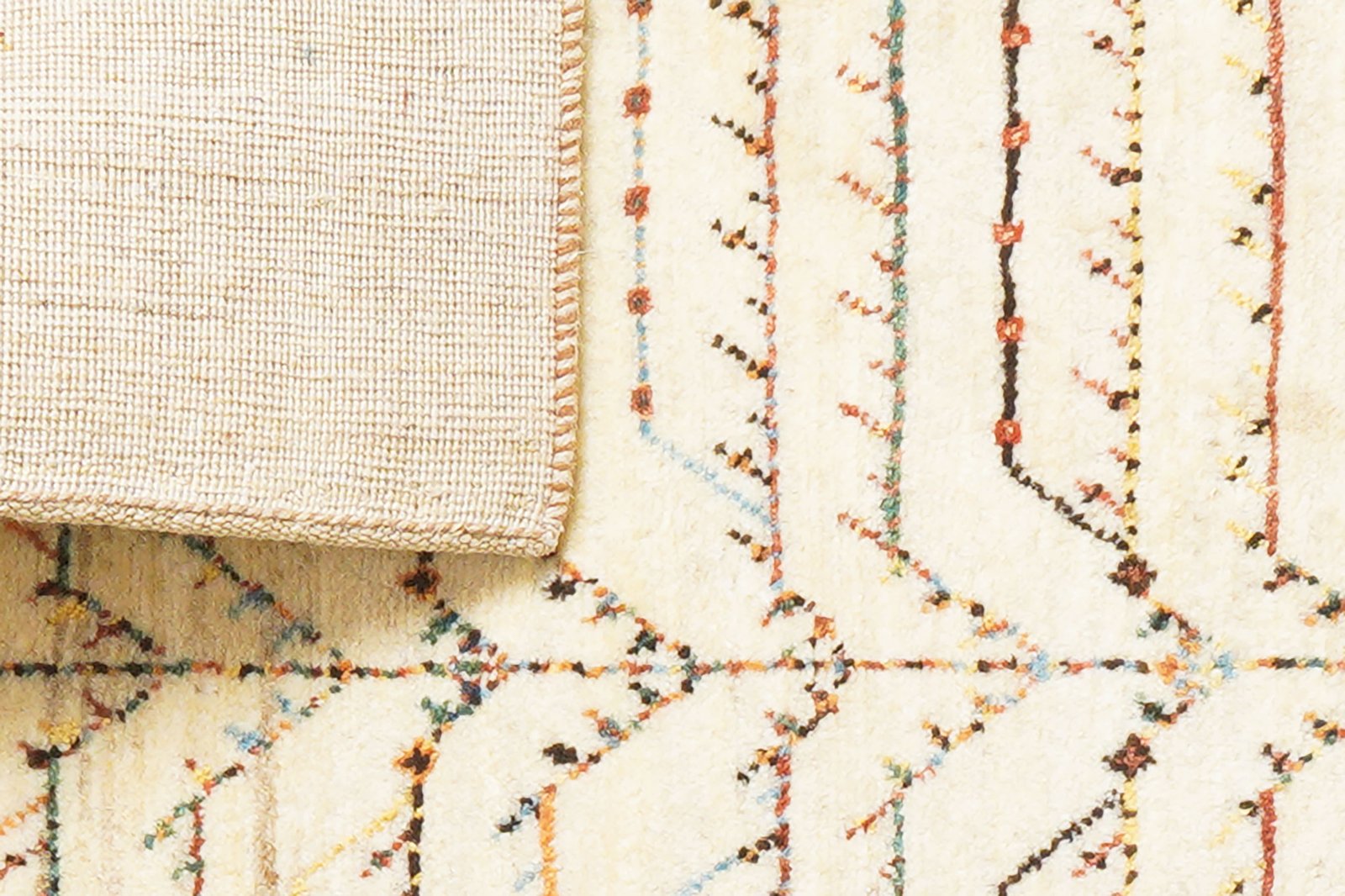 Rizbaf — Hand-knotted, 86x134 cm, Beige, 100% Virgin Wool | View 7