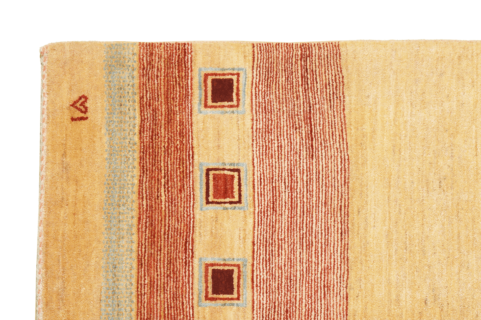 Rizbaf — Hand-knotted, 85x201 cm, Beige, 100% Virgin Wool | View 3
