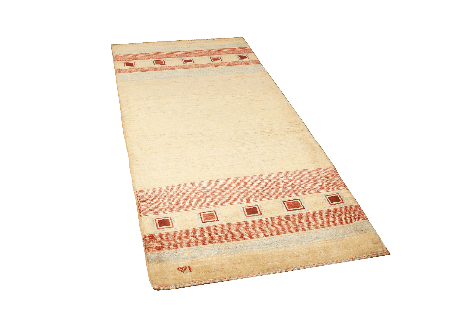 Rizbaf — Hand-knotted, 85x201 cm, Beige, 100% Virgin Wool | View 4