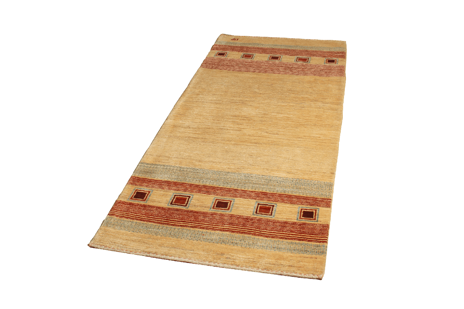 Rizbaf — Hand-knotted, 85x201 cm, Beige, 100% Virgin Wool | View 5
