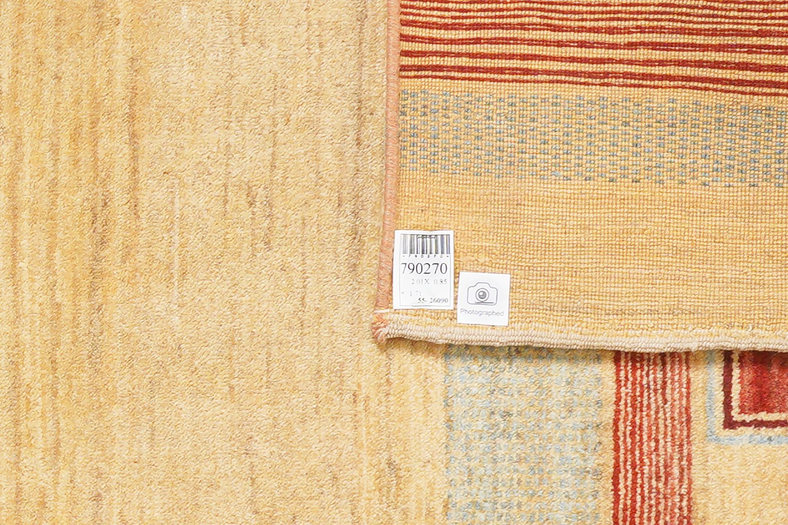 Rizbaf — Hand-knotted, 85x201 cm, Beige, 100% Virgin Wool | View 6