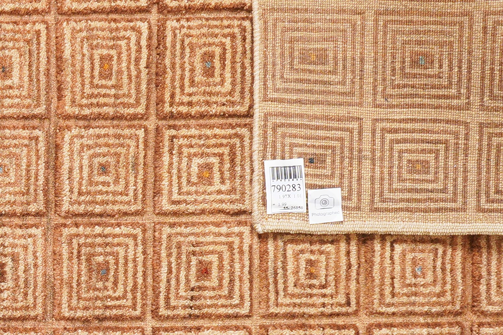 Rizbaf — Hand-knotted, 101x197 cm, Brown, 100% Virgin Wool | View 6