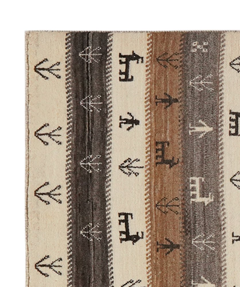 Rizbaf — Hand-knotted, 80x120 cm, Beige, 100% Virgin Wool | View 3