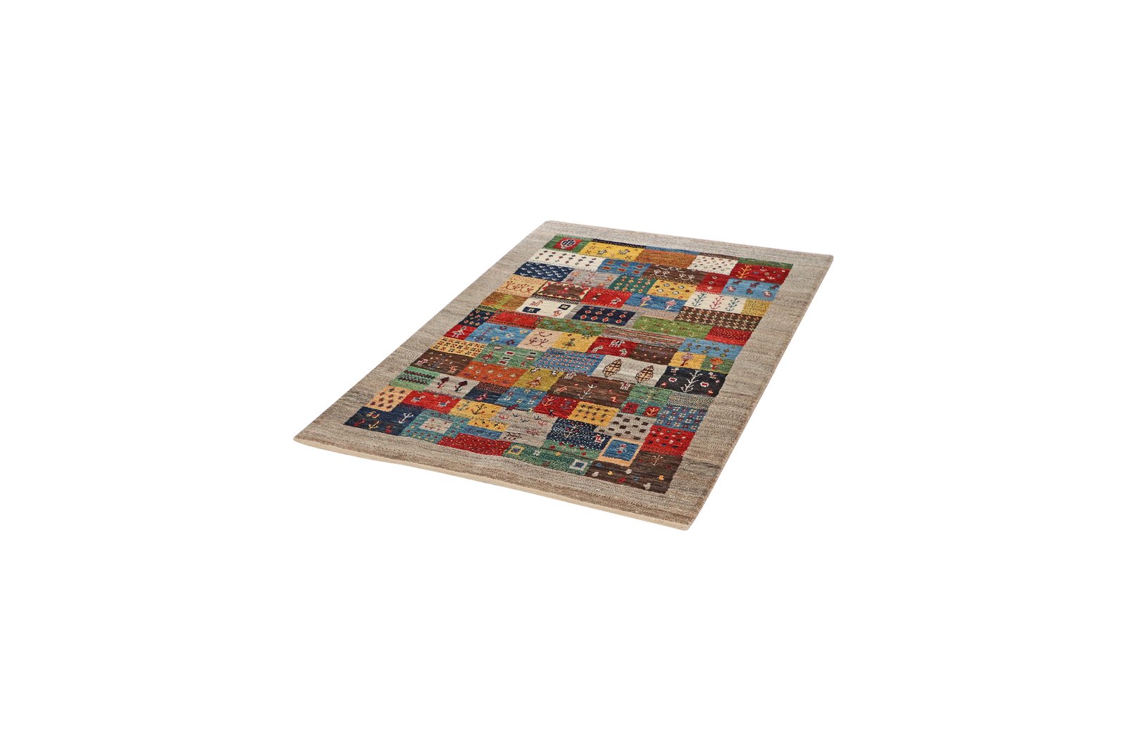 Rizbaf — Hand-knotted, 101x149 cm, Multicolor, 100% Virgin Wool | View 5