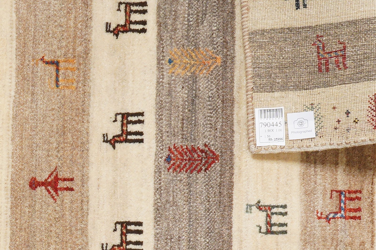 Rizbaf — Hand-knotted, 100x156 cm, Beige, 100% Virgin Wool | View 6