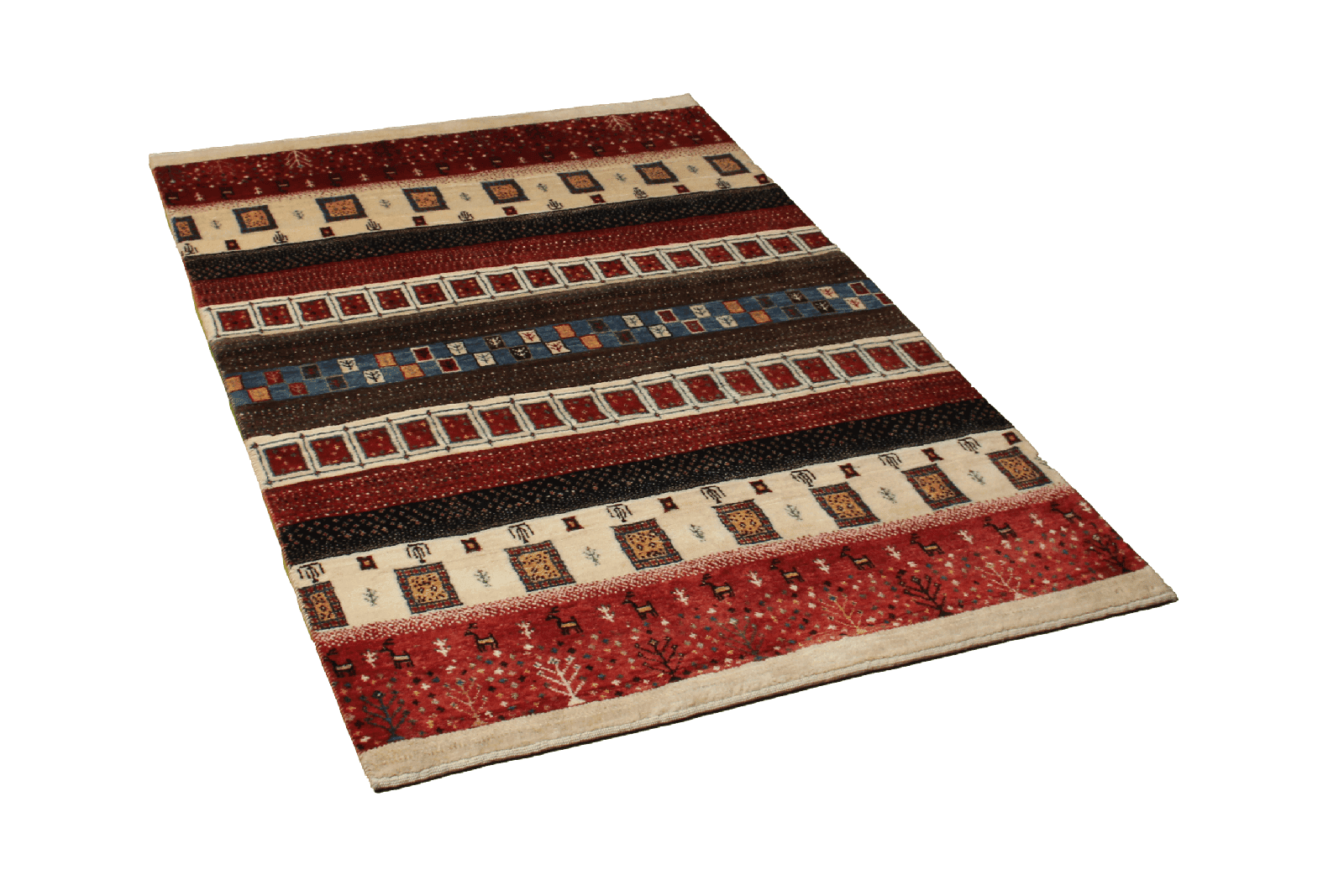 Rizbaf — Hand-knotted, 102x154 cm, Multicolor, 100% Virgin Wool | View 4