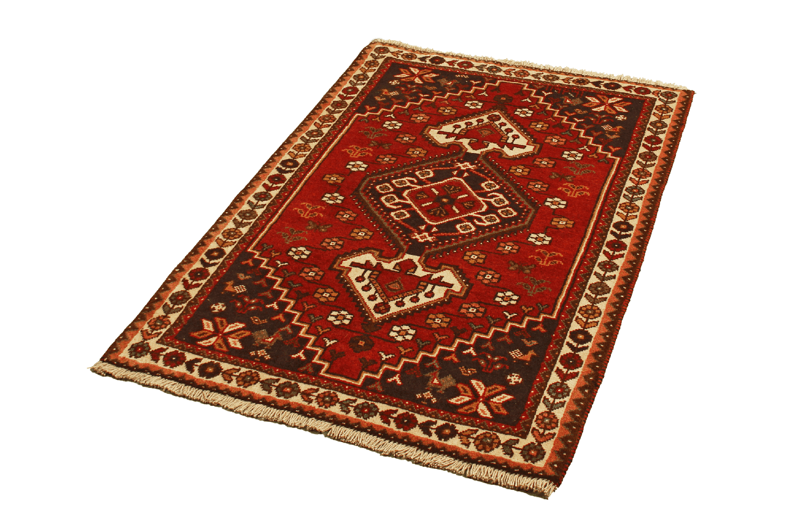 Gashgai — Hand-knotted, 82x117 cm, Red, 100% Virgin Wool | View 5