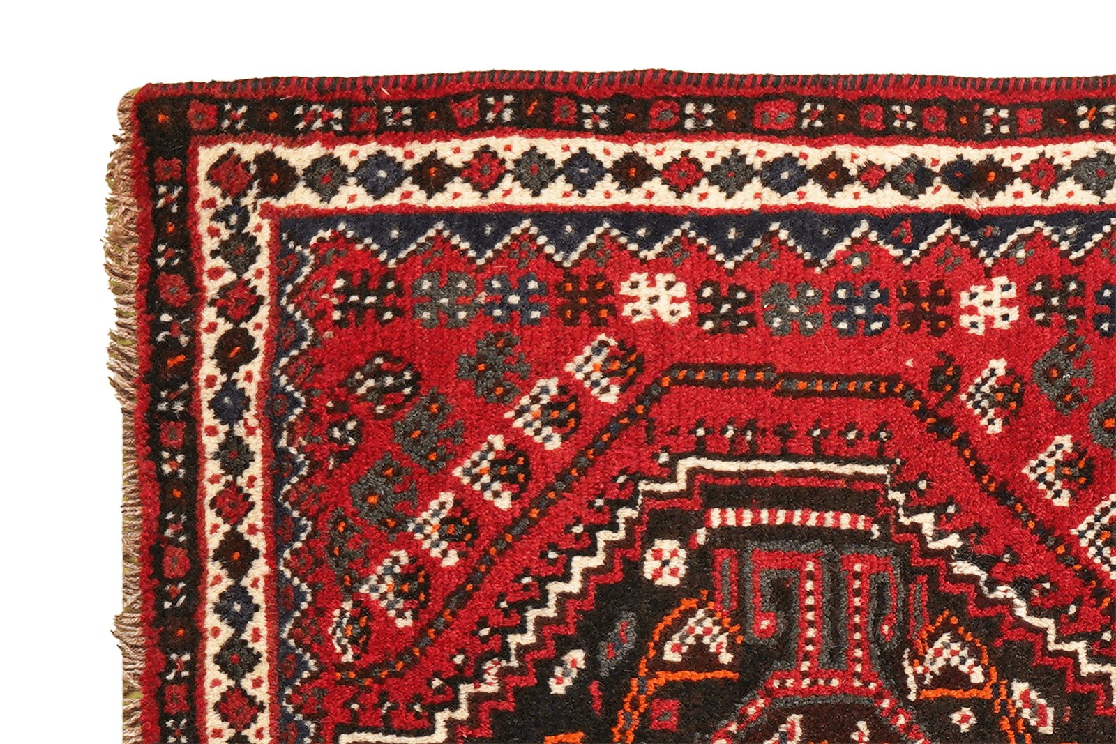 Shiraz — Hand-knotted, 81x120 cm, Red, 100% Virgin Wool | View 3