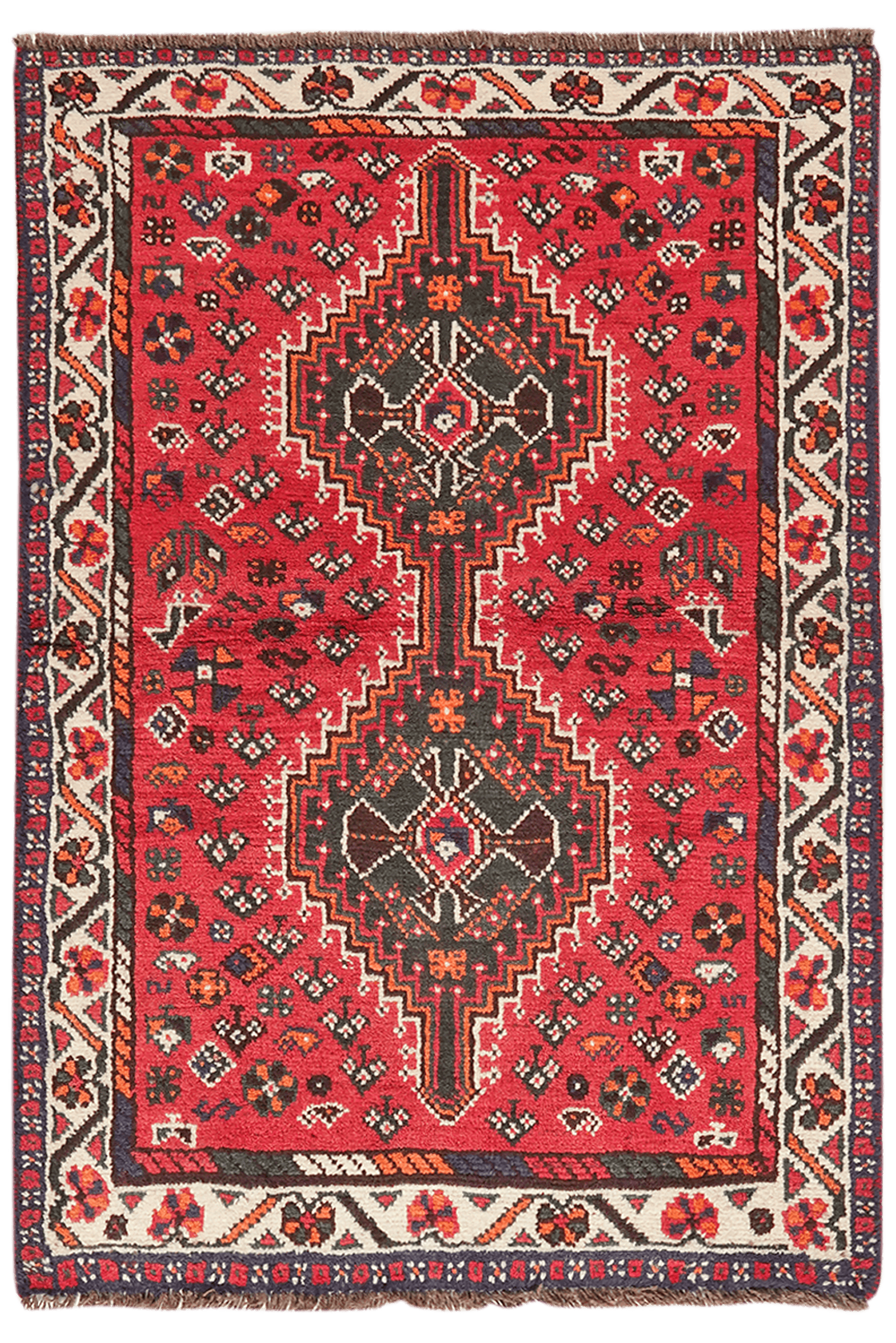 Shiraz — Hand-knotted, 80x120 cm, Red, 100% Virgin Wool | Main view