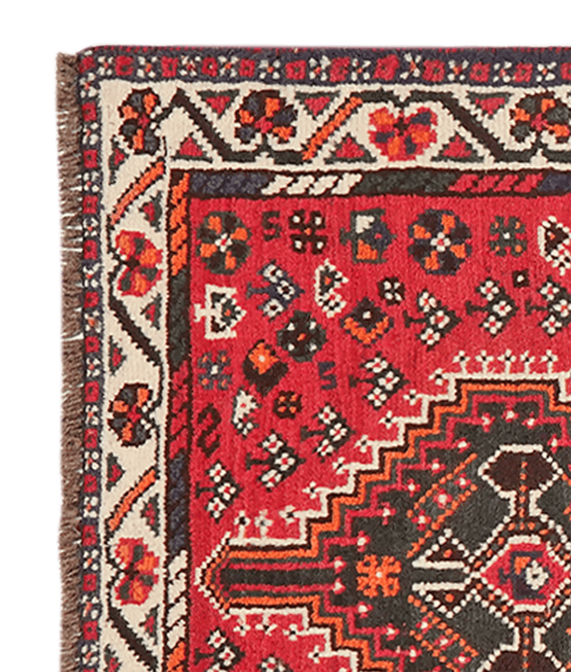 Shiraz — Hand-knotted, 80x120 cm, Red, 100% Virgin Wool | View 3