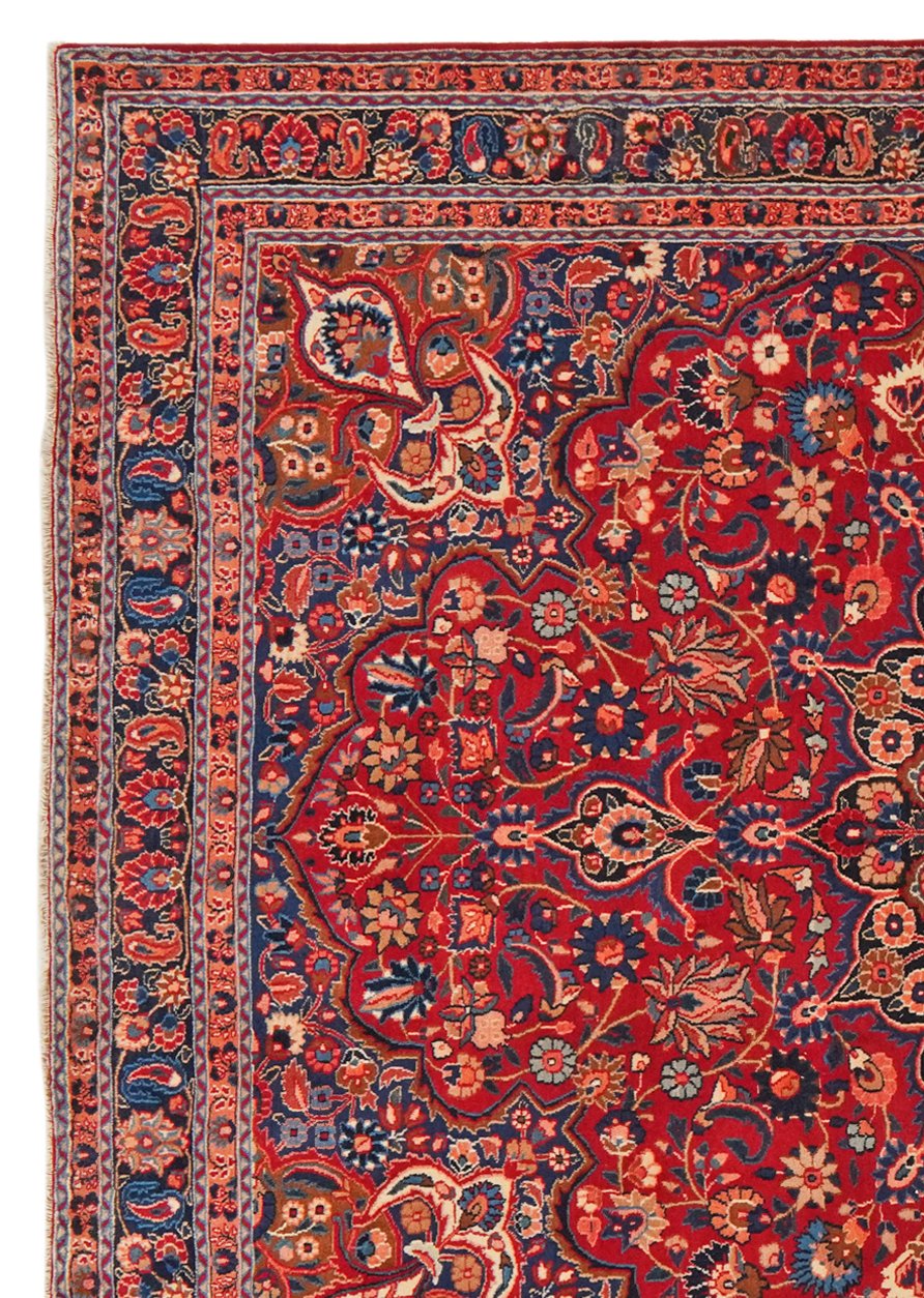 Moud — Hand-knotted, 202x290 cm, Red, 100% Virgin Wool | View 3