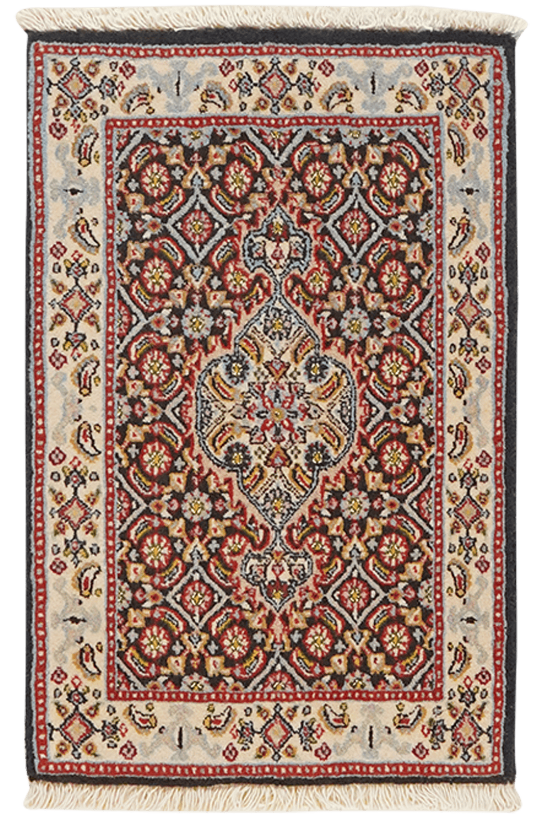 Moud Mahi — Hand-knotted, 42x67 cm, Blue, 100% Virgin Wool | Main view
