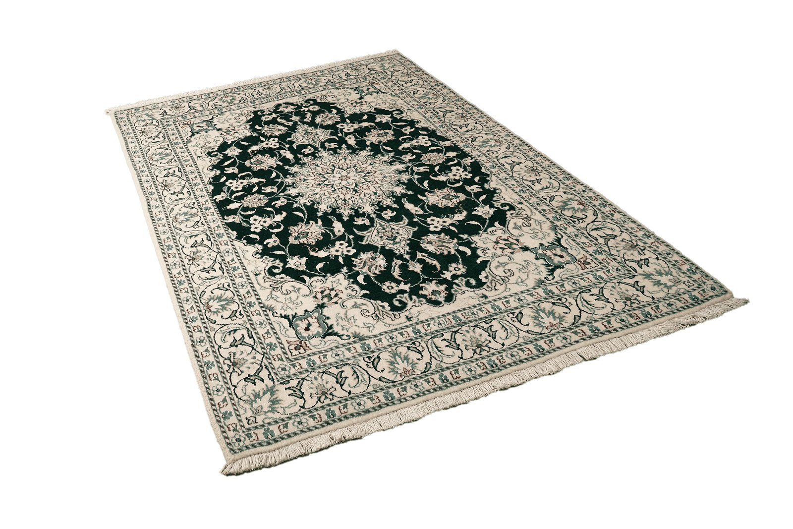 Nain 12La — Hand-knotted, 147x212 cm, Blue, 100% Virgin Wool | View 4