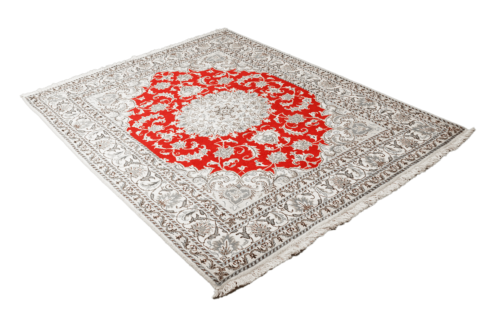 Nain 12La — Hand-knotted, 152x202 cm, Red, 100% Virgin Wool | View 4