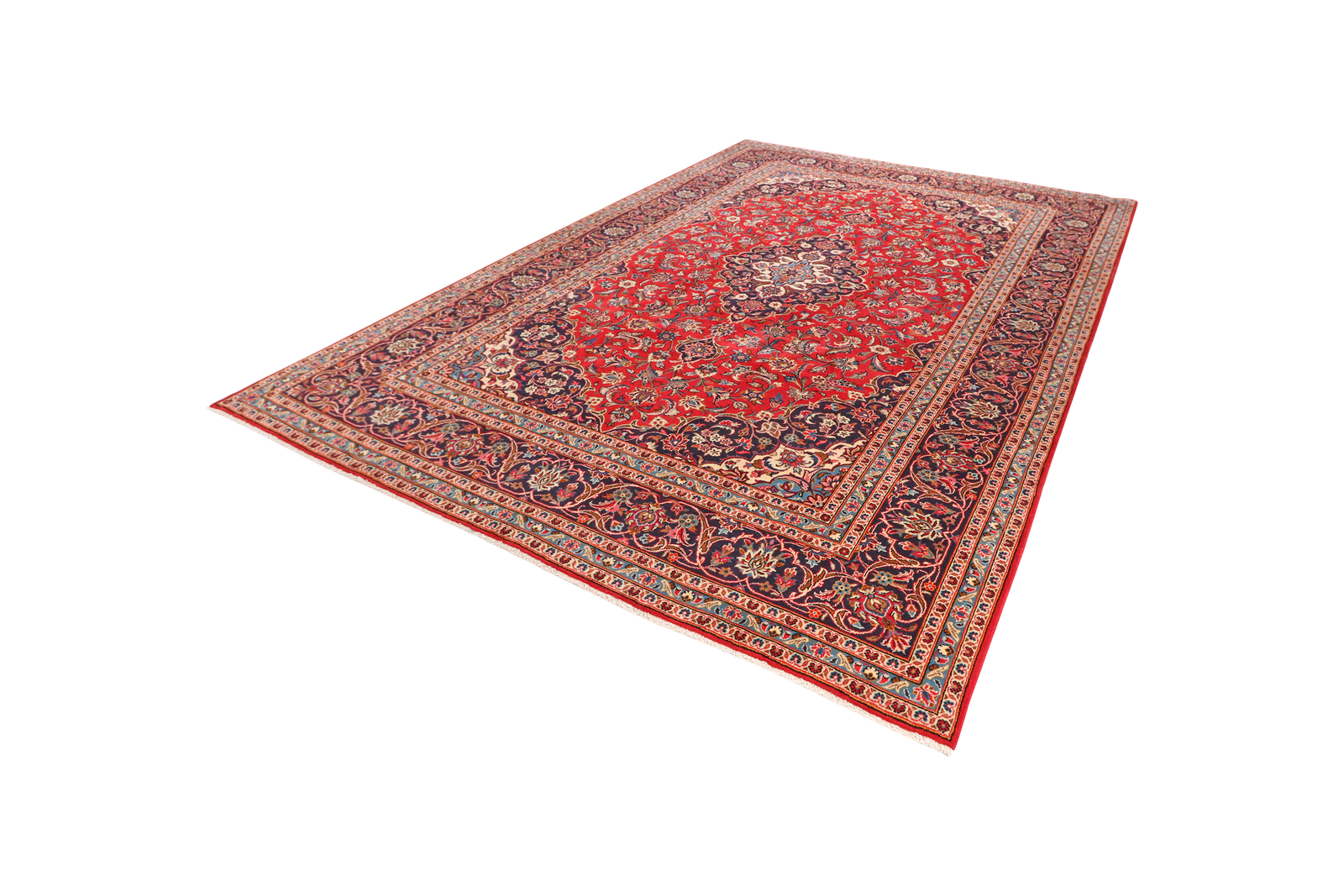 Ardakan — Handgefertigt, 343x243 cm, Blau, 100% Virgin Wool | View 6
