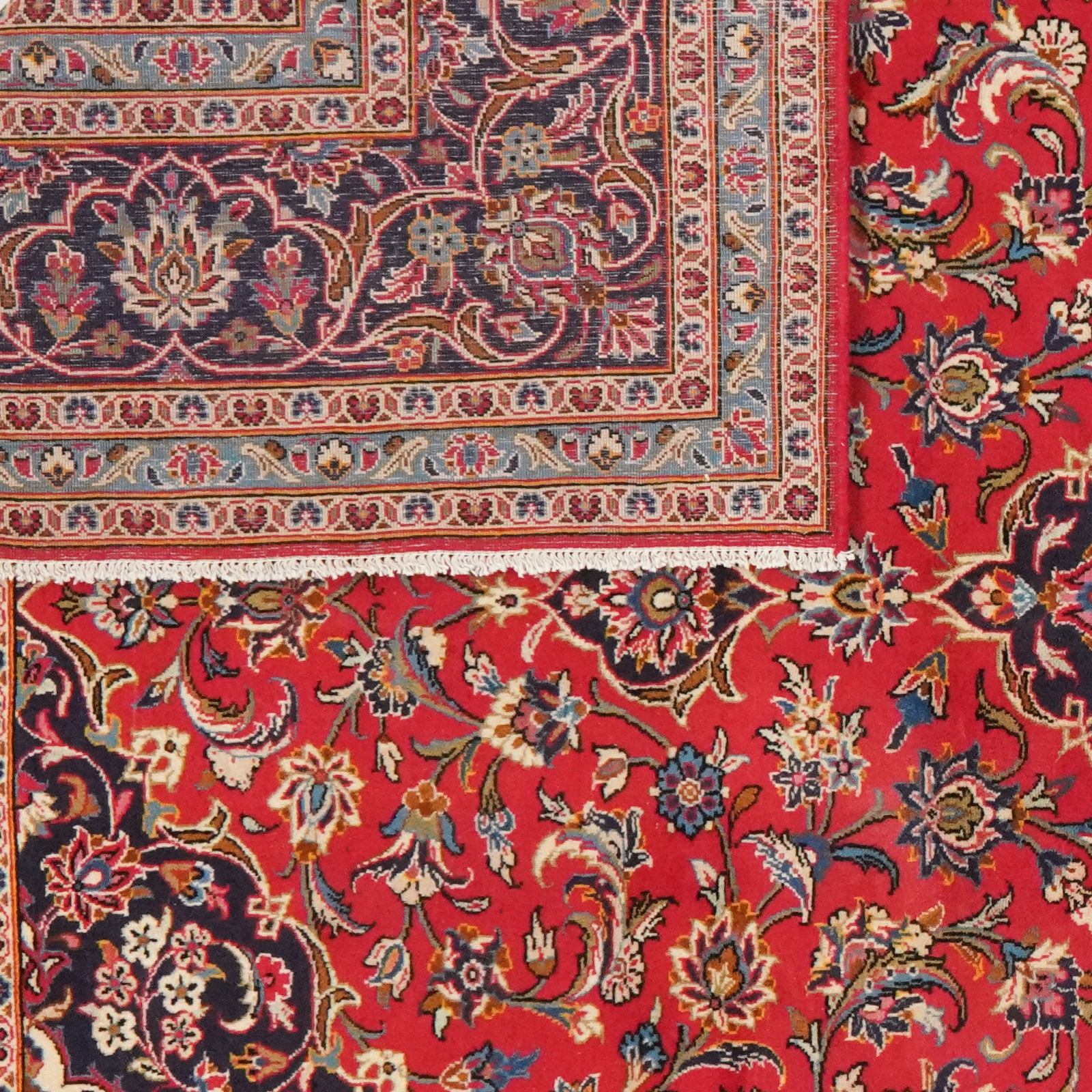 Ardakan — Handgefertigt, 343x243 cm, Blau, 100% Virgin Wool | View 7