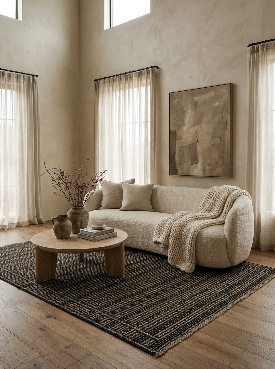 Kelim Kordi — Handmade, 169x247 cm, Beige, 100% Virgin Wool | Detail view