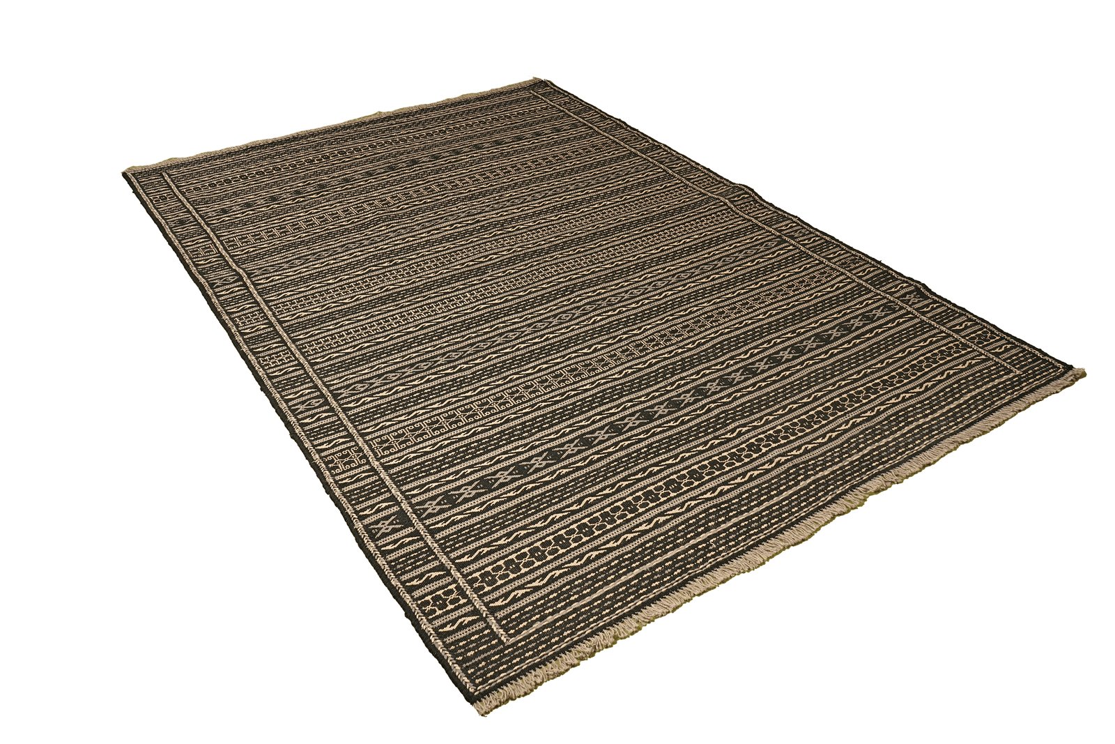 Kelim Kordi — Handmade, 169x247 cm, Beige, 100% Virgin Wool | View 4