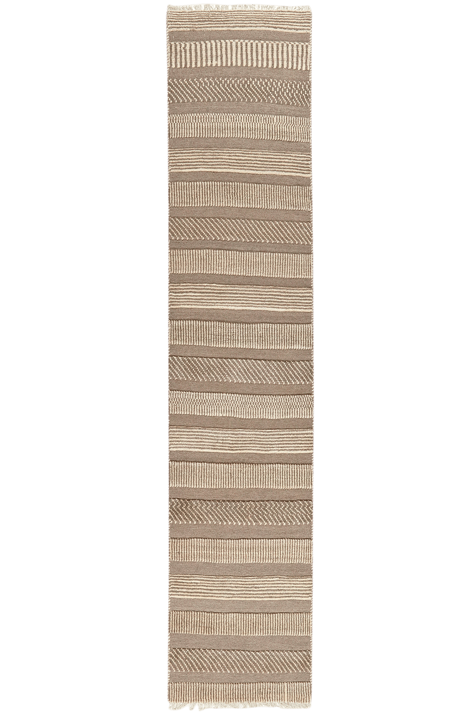 Kelim Gabbeh — Handmade, 67x299 cm, Beige, 100% Virgin Wool | Main view