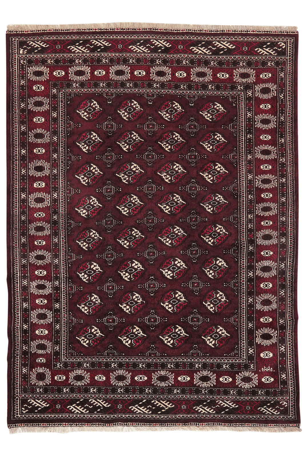 Turkman — Hand-knotted, 187x257 cm, Red, 100% Virgin Wool | Main view