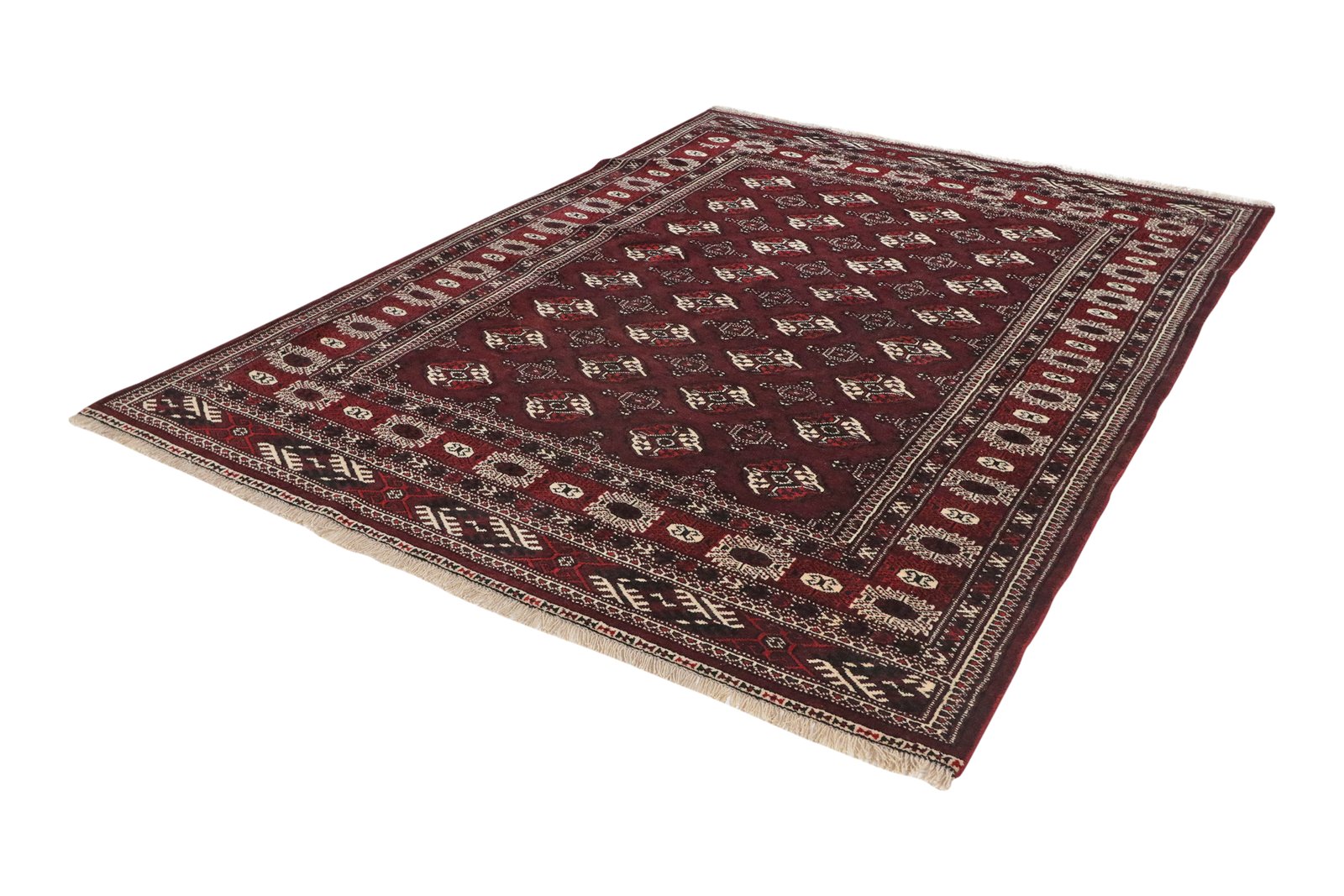 Turkman — Hand-knotted, 187x257 cm, Red, 100% Virgin Wool | View 5