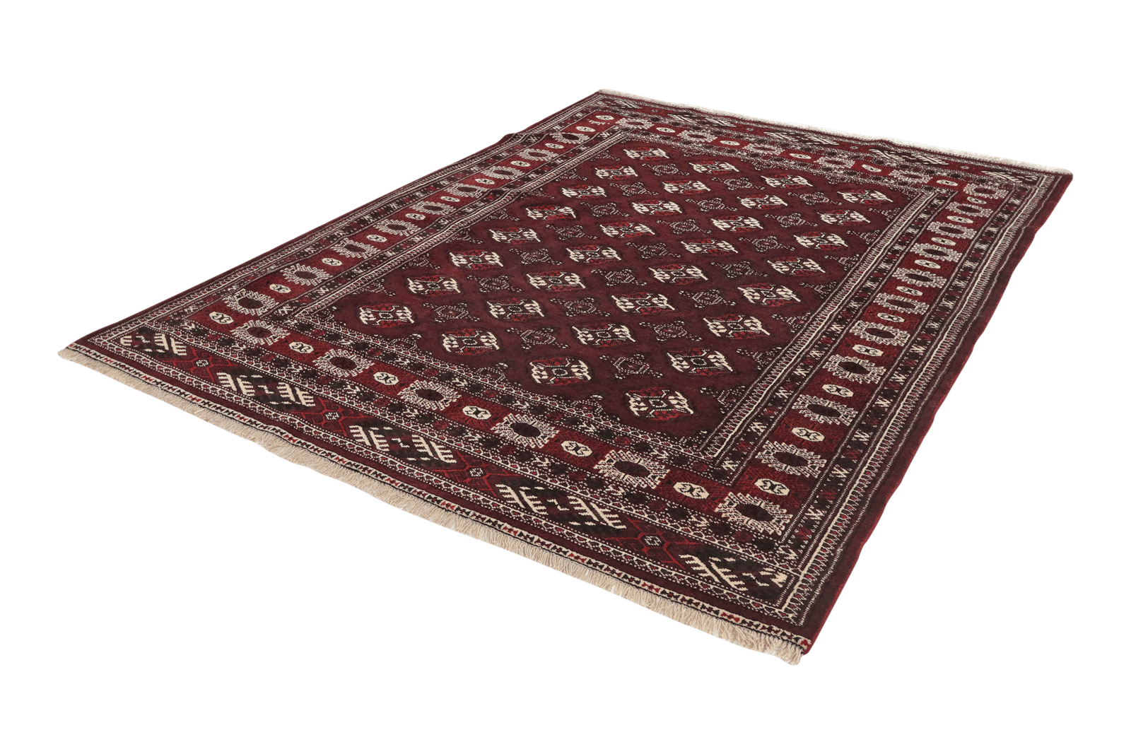 Turkman — Hand-knotted, 187x257 cm, Red, 100% Virgin Wool | View 5