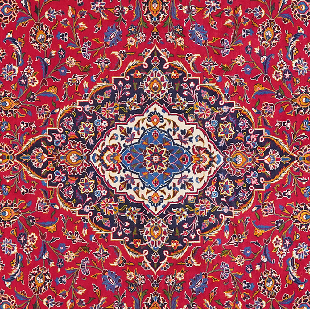 Ardakan — Handgefertigt, 412x298 cm, Blau, 100% Virgin Wool | View 5
