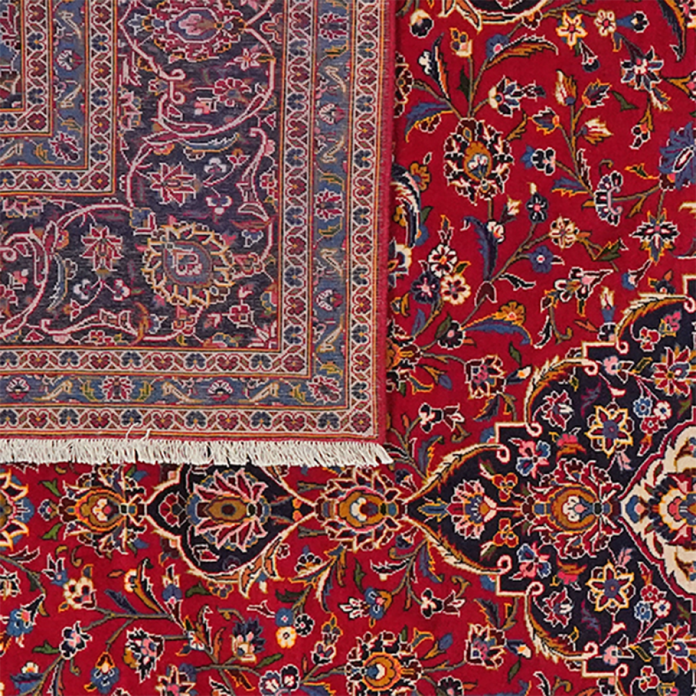 Ardakan — Handgefertigt, 412x298 cm, Blau, 100% Virgin Wool | View 6