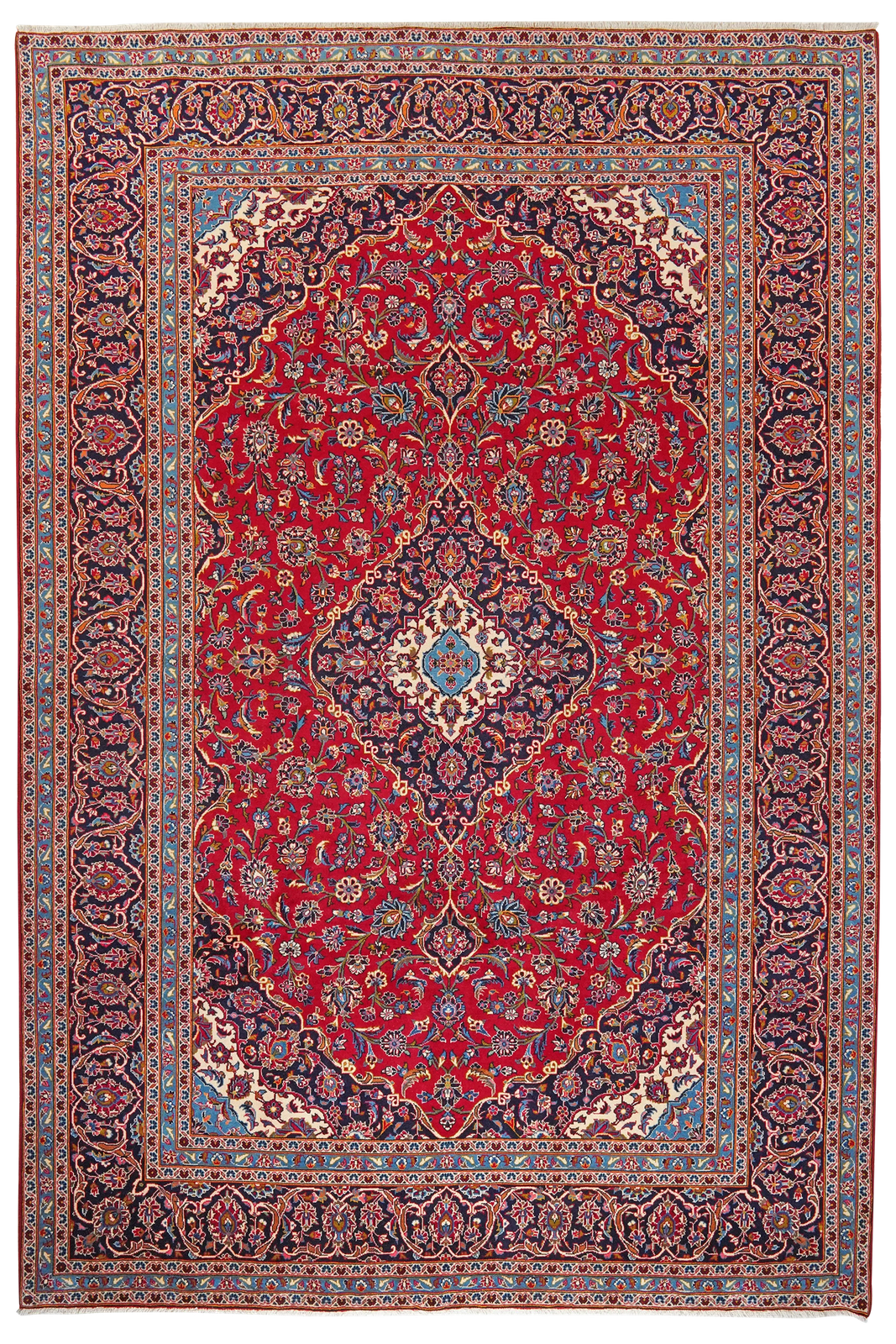Ardakan — Hand-knotted, 247x368 cm, Red, 100% Virgin Wool | Main view