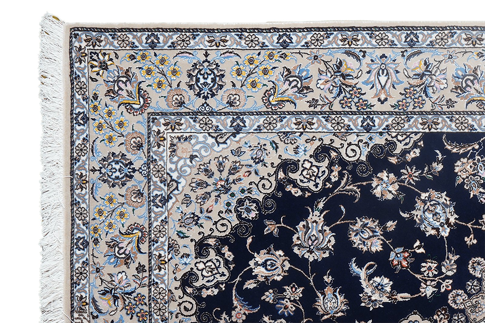 Nain 6La — Hand-knotted, 125x196 cm, Blue, 100% Virgin Wool | View 3