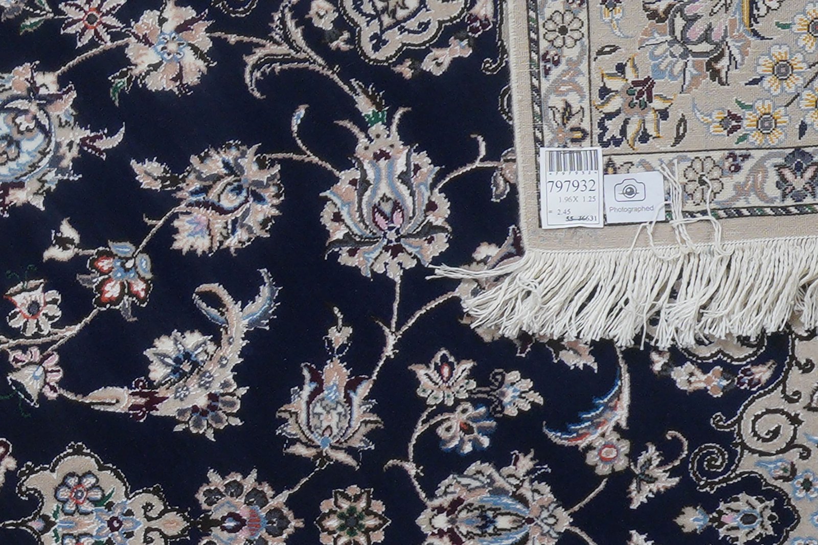 Nain 6La — Hand-knotted, 125x196 cm, Blue, 100% Virgin Wool | View 6