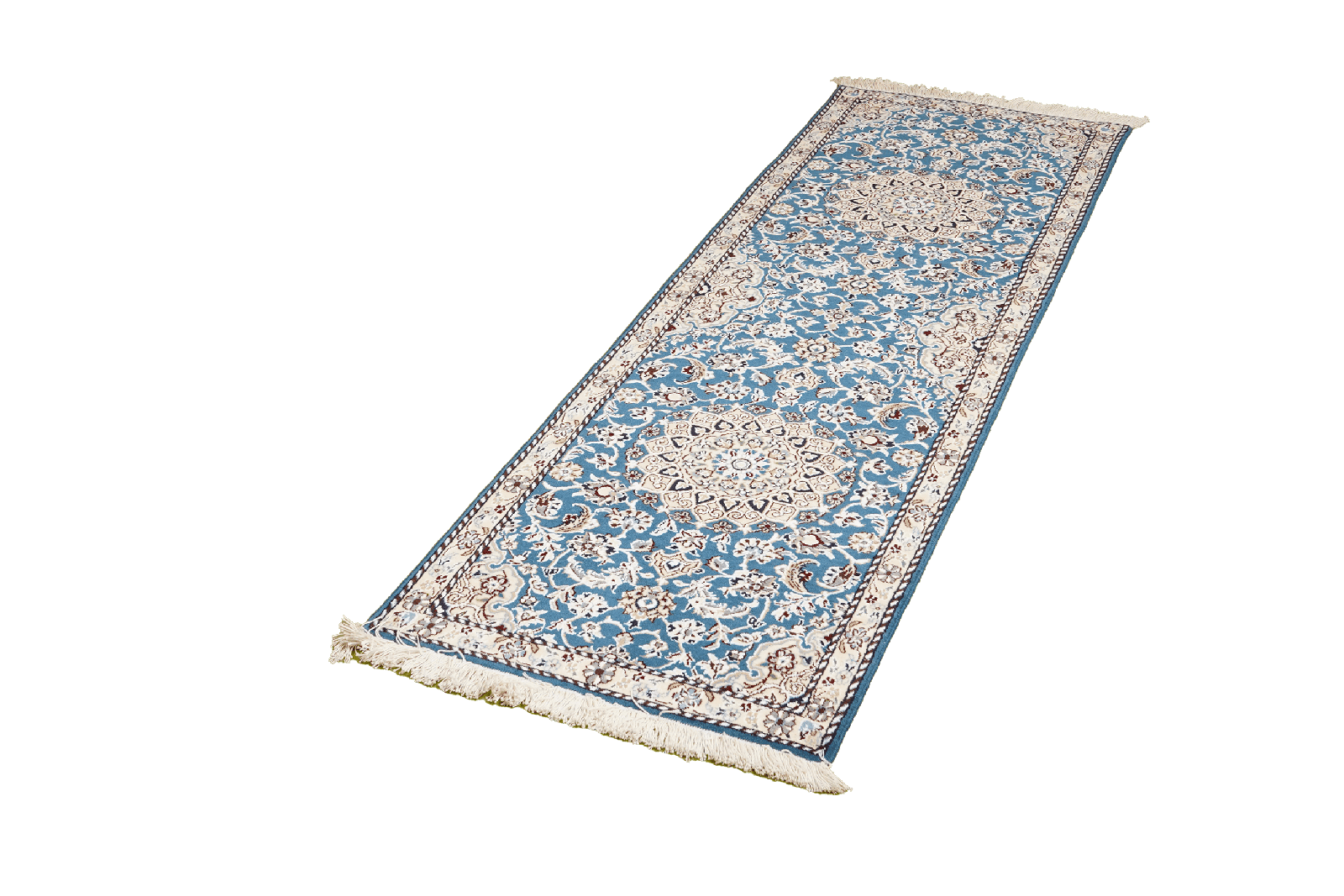 Nain 9La — Hand-knotted, 61x193 cm, Blue, 100% Virgin Wool | View 5