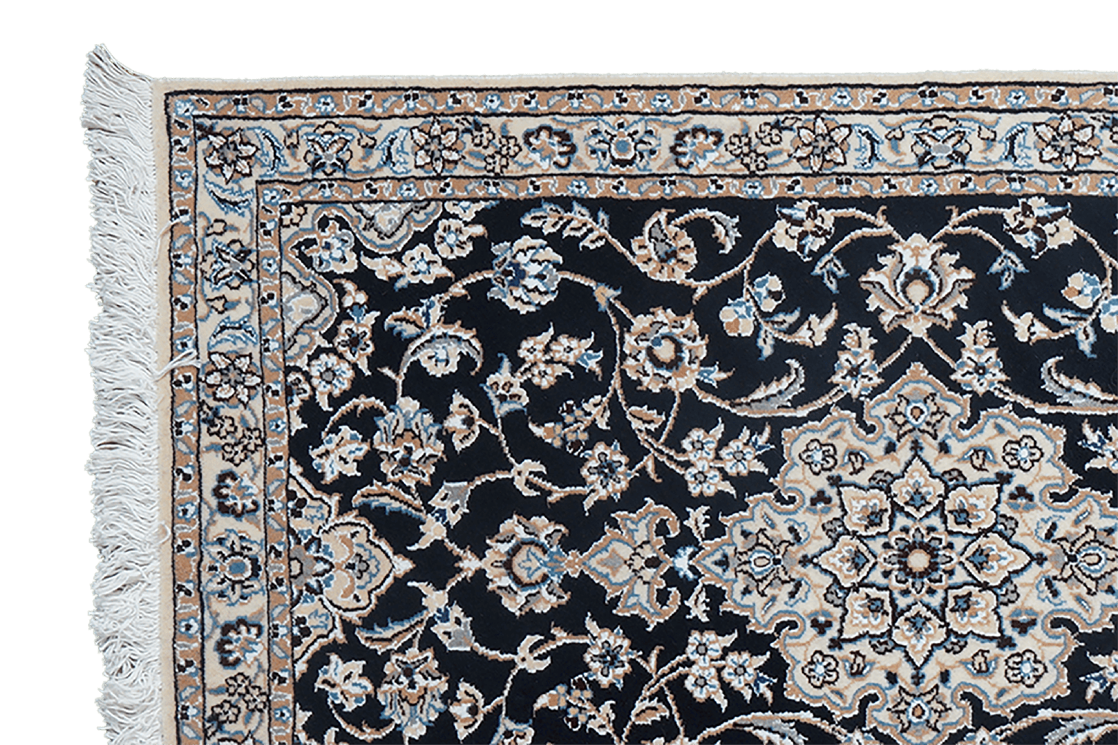 Nain 9La — Hand-knotted, 70x213 cm, Blue, 100% Virgin Wool | View 3