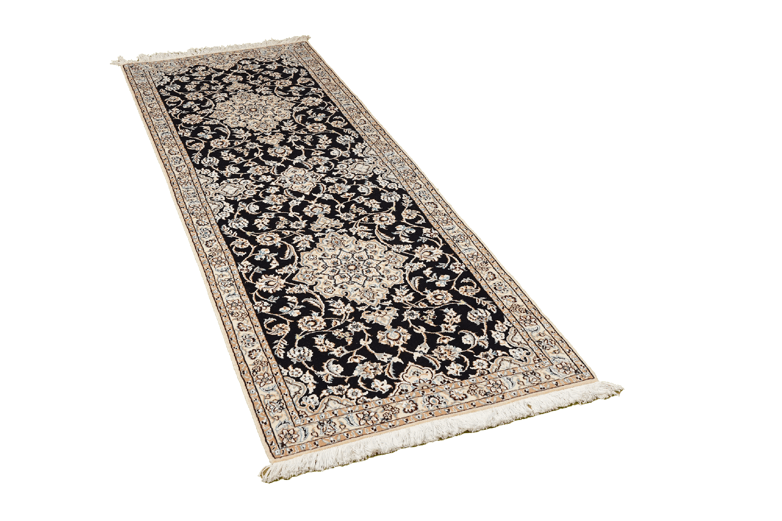 Nain 9La — Hand-knotted, 70x213 cm, Blue, 100% Virgin Wool | View 4