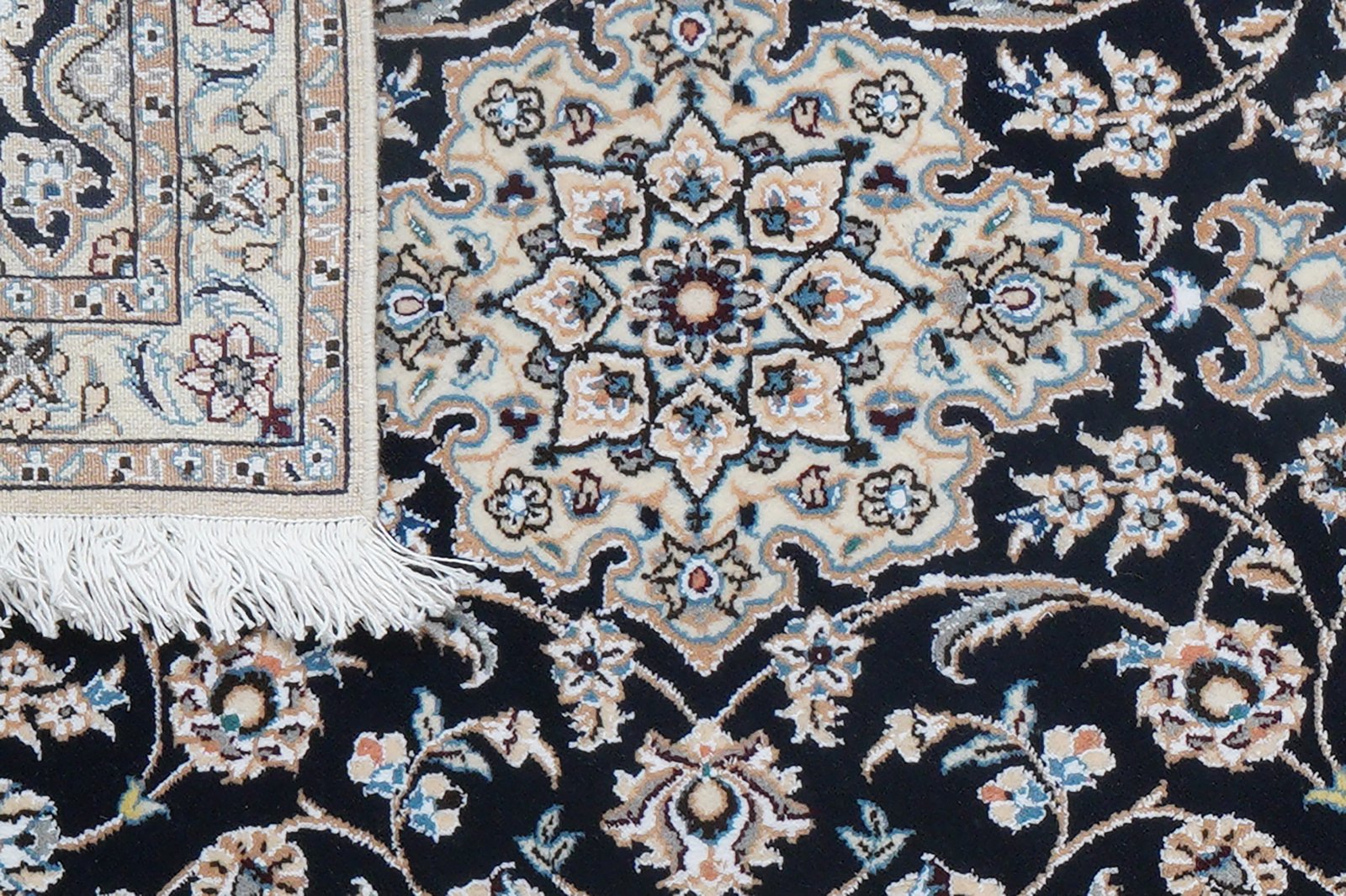 Nain 9La — Hand-knotted, 70x213 cm, Blue, 100% Virgin Wool | View 8