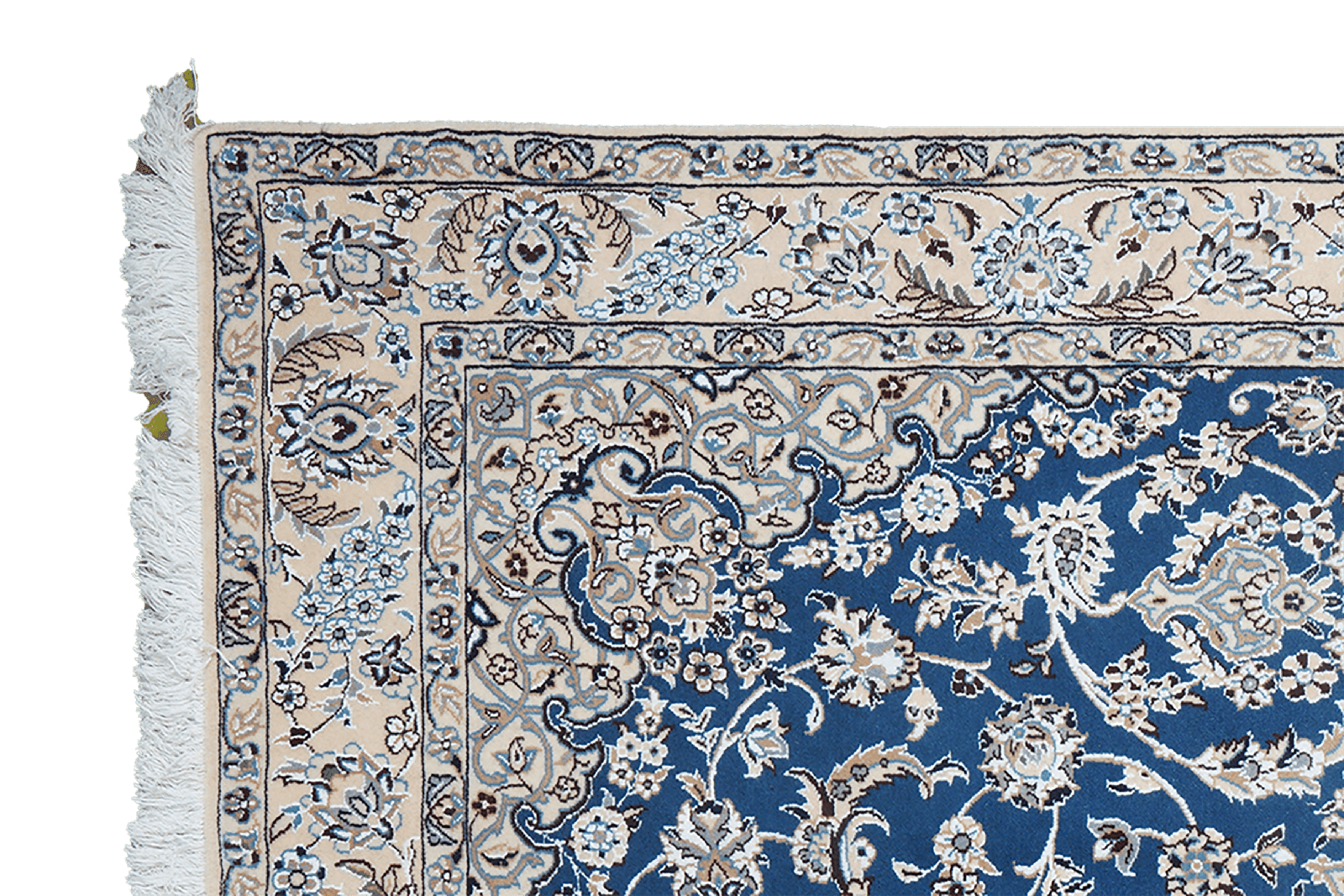 Nain 9La — Hand-knotted, 130x213 cm, Blue, 100% Virgin Wool | View 3