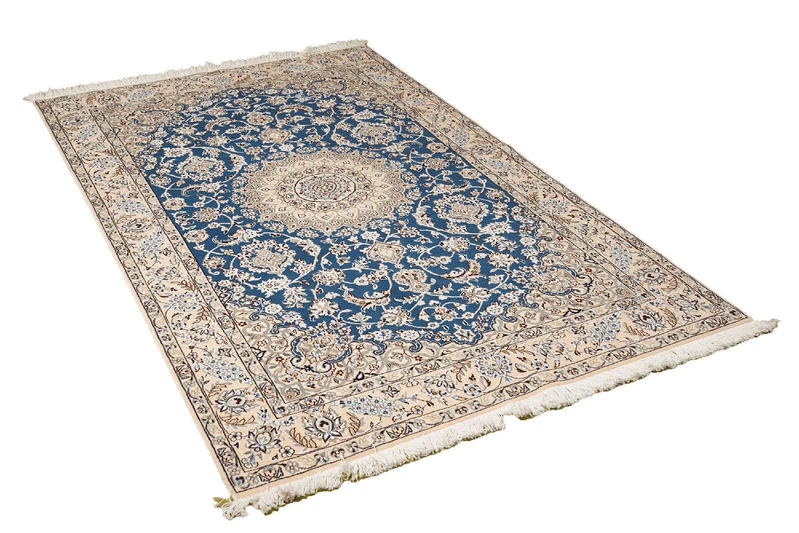 Nain 9La — Hand-knotted, 130x213 cm, Blue, 100% Virgin Wool | View 4