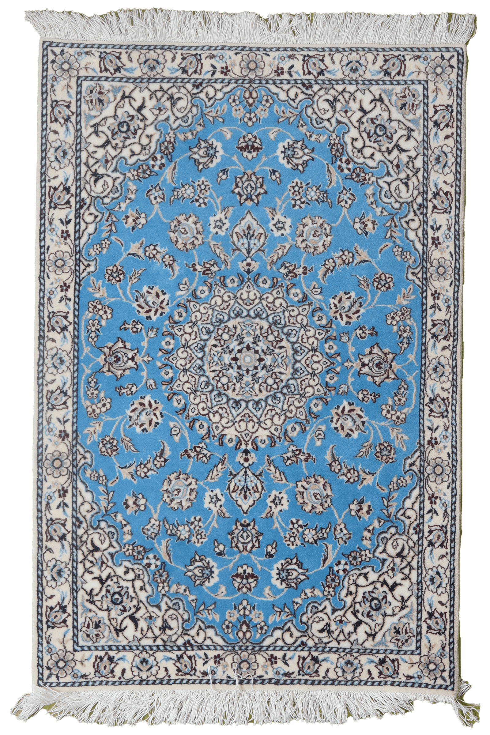 Nain 6La — Hand-knotted, 62x95 cm, Blue, 100% Virgin Wool | Main view