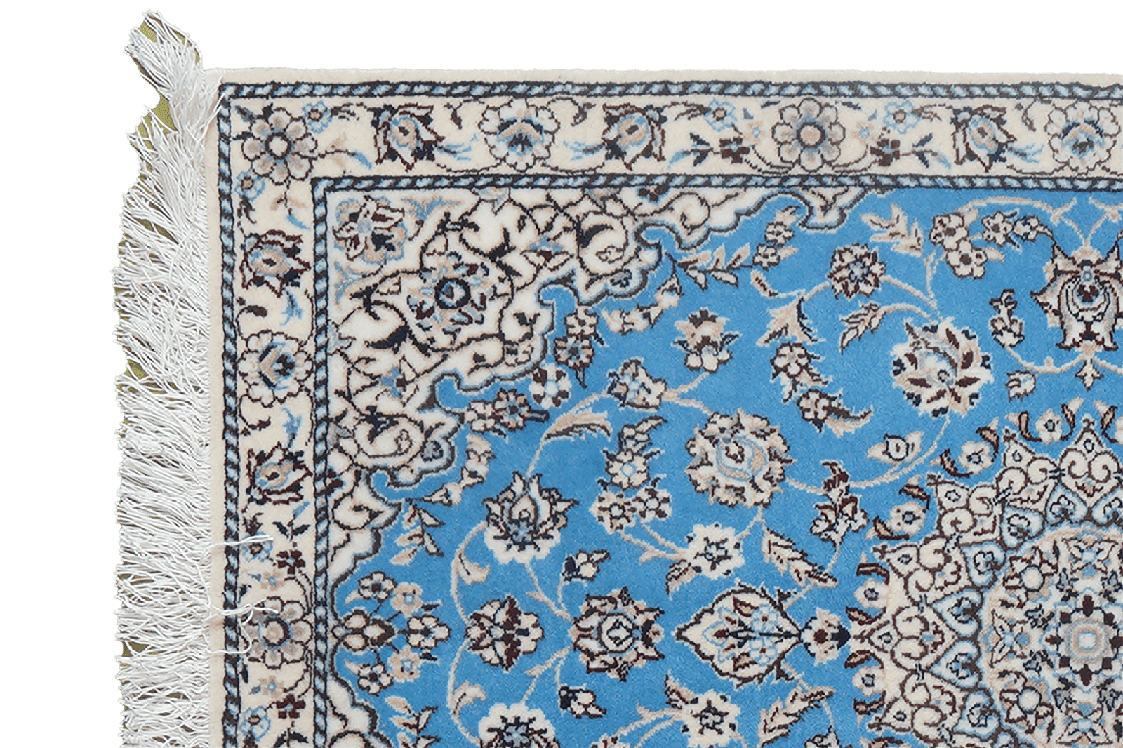 Nain 6La — Hand-knotted, 62x95 cm, Blue, 100% Virgin Wool | View 3