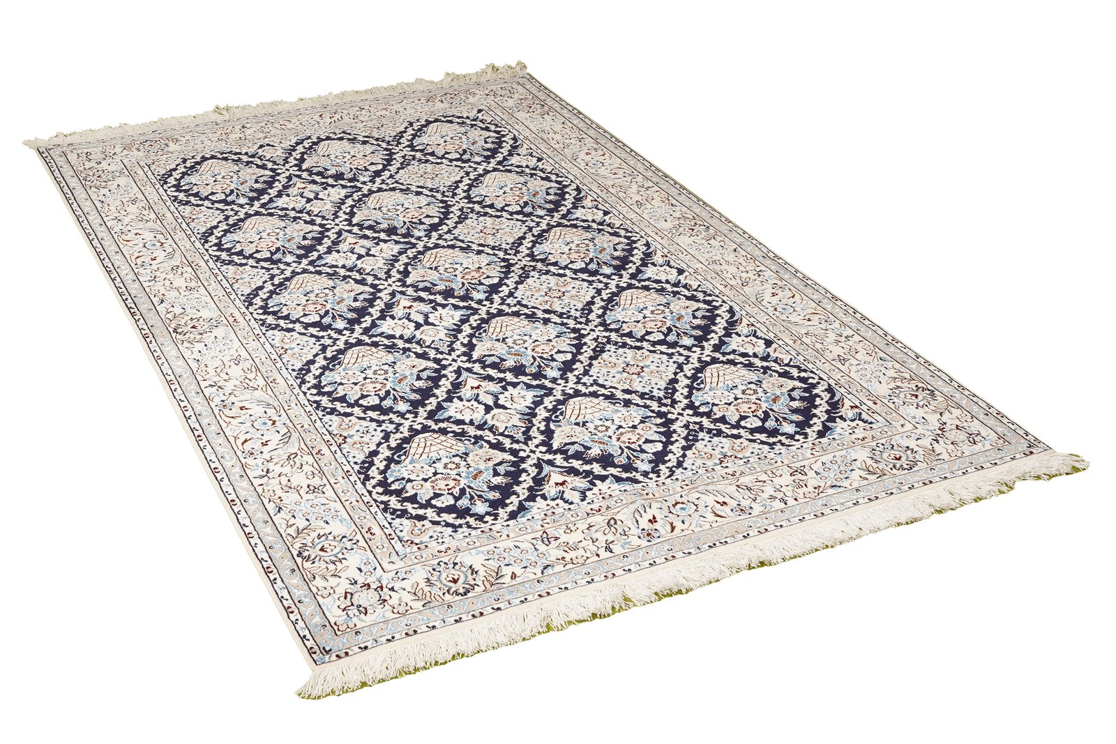 Nain 6La — Hand-knotted, 127x197 cm, Blue, 100% Virgin Wool | View 4